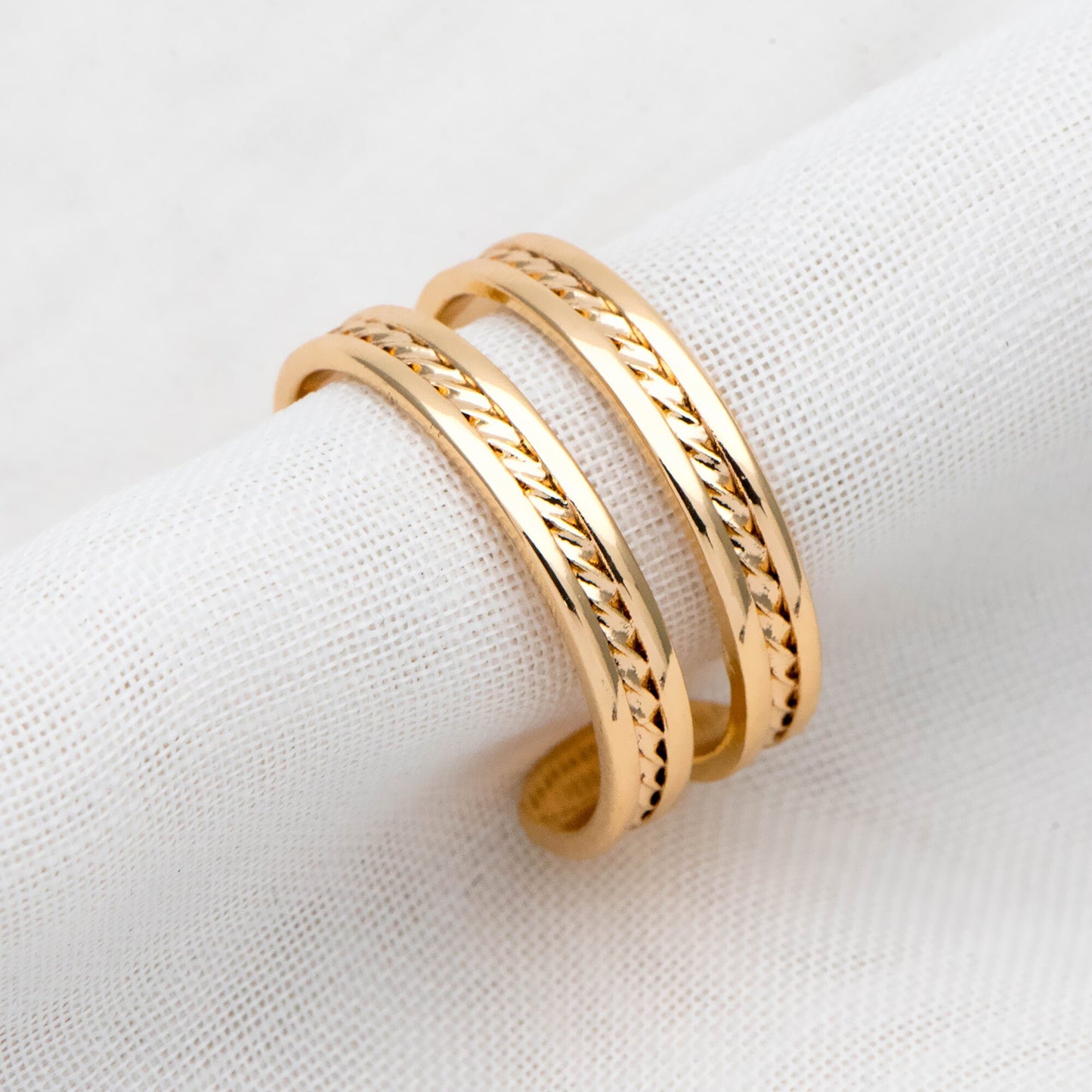 4pcs Gold Finger Ring, Everyday Ring, Modern Style Ring, Fashion Rings, Dainty Rings, Adjustable Ring (#GB-2847)