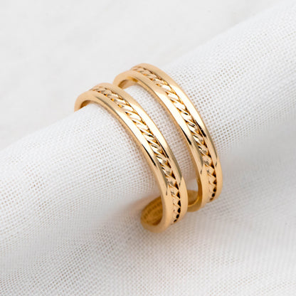 4pcs Gold Finger Ring, Everyday Ring, Modern Style Ring, Fashion Rings, Dainty Rings, Adjustable Ring (#GB-2847)