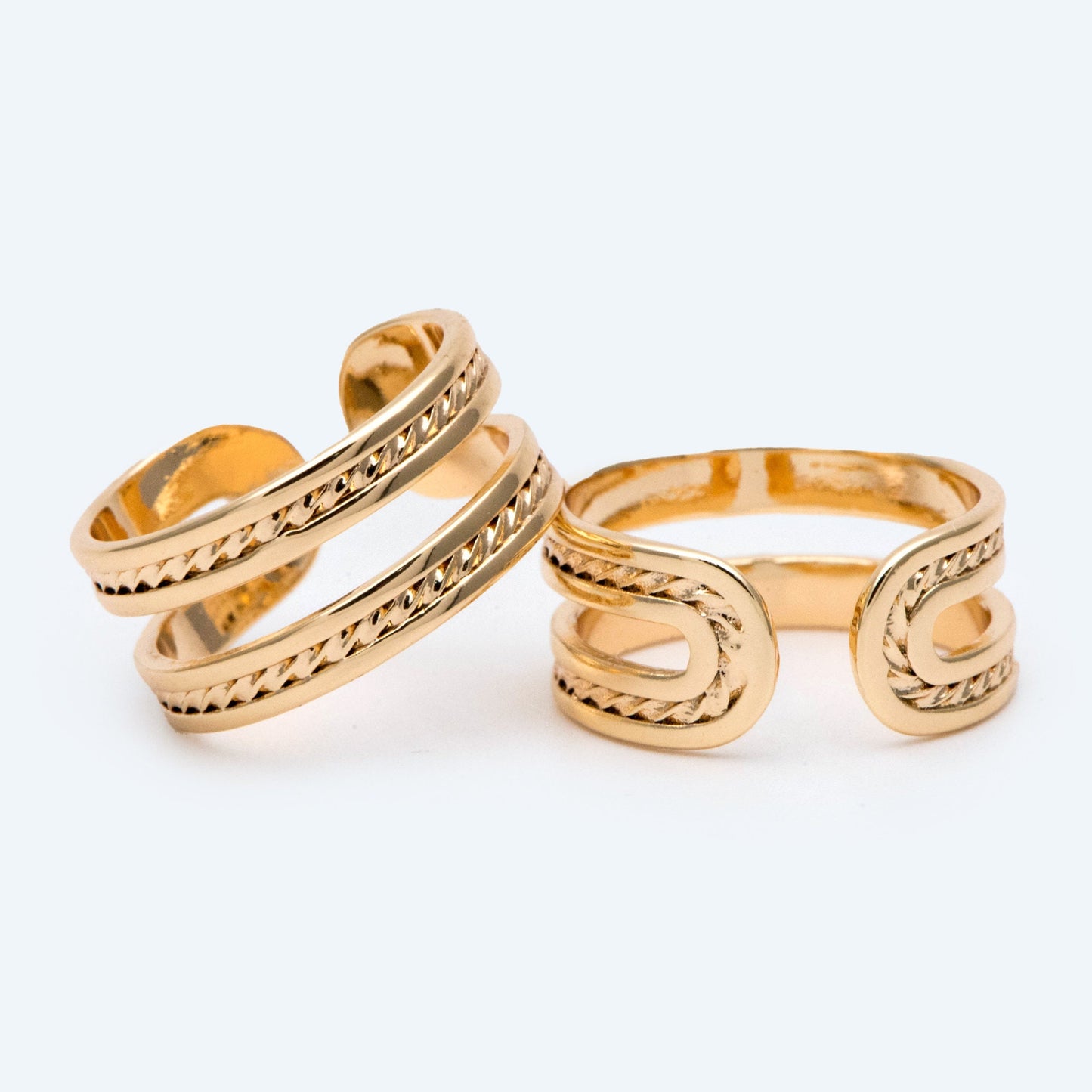 4pcs Gold Finger Ring, Everyday Ring, Modern Style Ring, Fashion Rings, Dainty Rings, Adjustable Ring (#GB-2847)