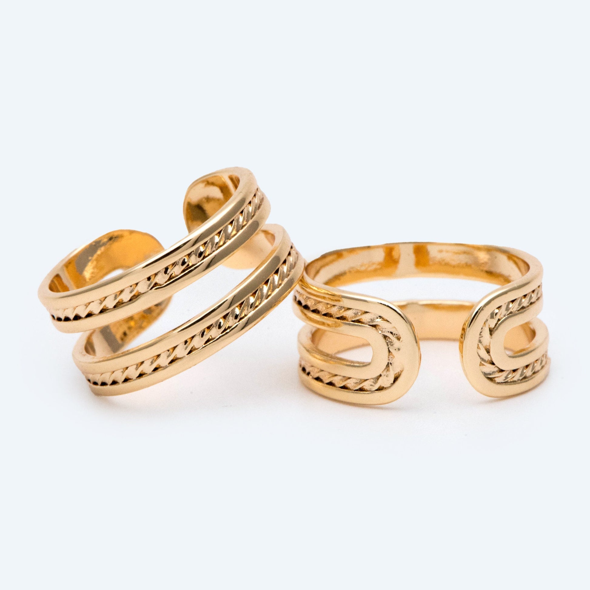 4pcs Gold Finger Ring, Everyday Ring, Modern Style Ring, Fashion Rings, Dainty Rings, Adjustable Ring (#GB-2847)