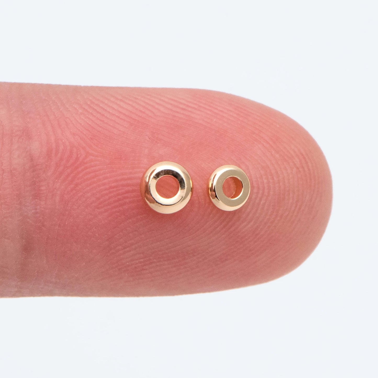 20pcs Gold plated Brass Round Spacer Beads, Jewelry Making Supplies Wholesale, 3.3/ 4mm (GB-2915)