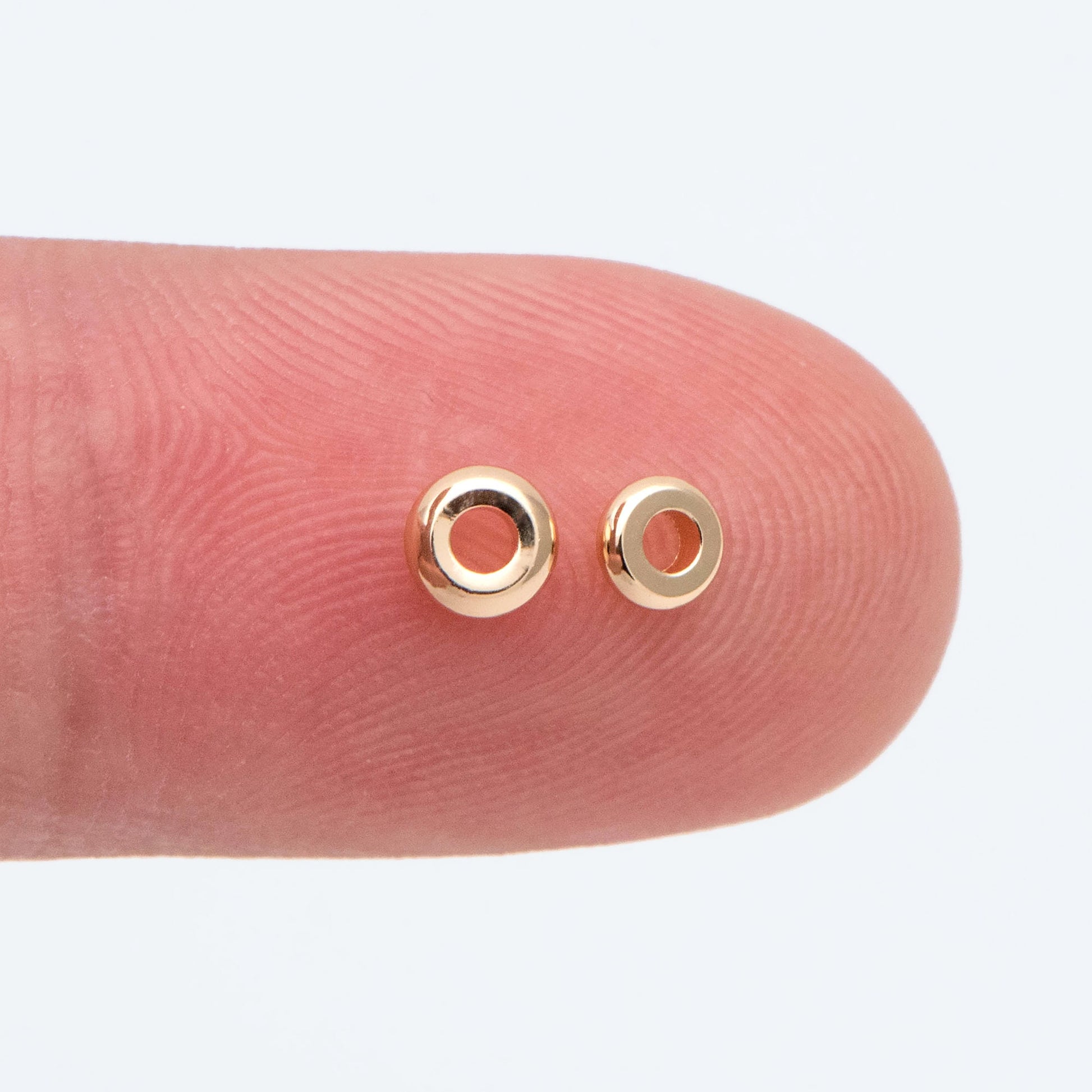 20pcs Gold plated Brass Round Spacer Beads, Jewelry Making Supplies Wholesale, 3.3/ 4mm (GB-2915)