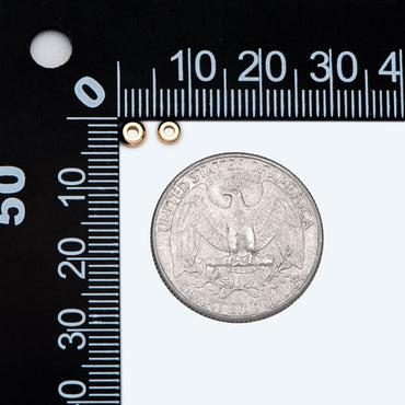 20pcs Gold plated Brass Round Spacer Beads, Jewelry Making Supplies Wholesale, 3.3/ 4mm (GB-2915)