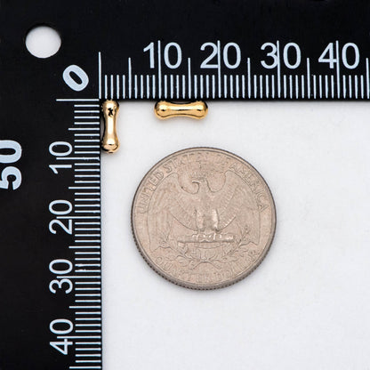 20pcs Gold plated Brass Bone Tube Spacer Beads, DIY Jewelry Making Supplies Wholesale (GB-2872)