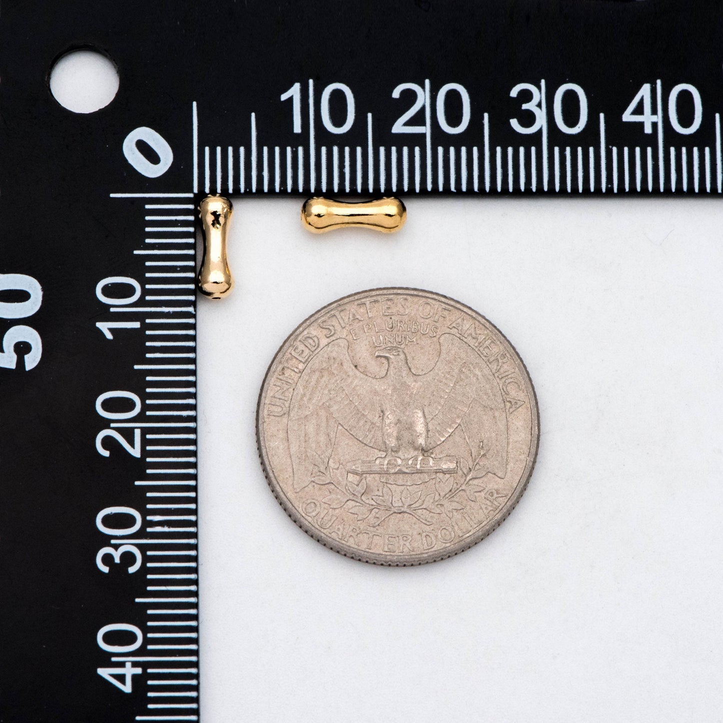 20pcs Gold plated Brass Bone Tube Spacer Beads, DIY Jewelry Making Supplies Wholesale (GB-2872)