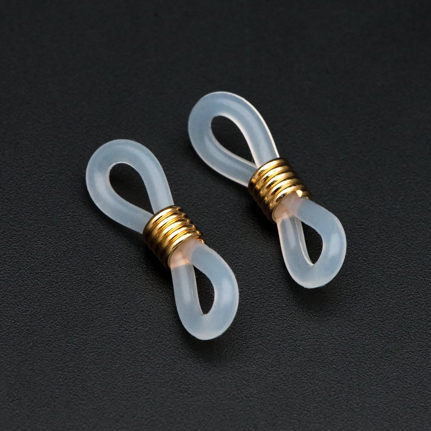 20pcs Rubber Glasses Rope Connectors, Eyeglass Chain Holders, Eyeglass Holder Components(GB-2882)