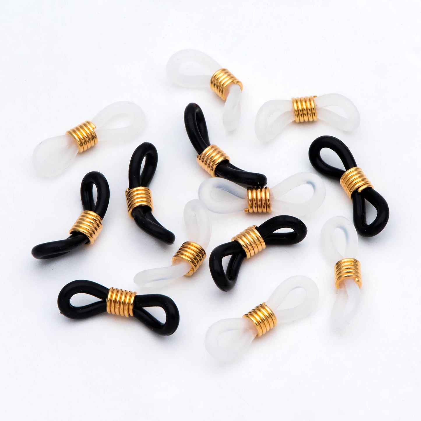 20pcs Rubber Glasses Rope Connectors, Eyeglass Chain Holders, Eyeglass Holder Components(GB-2882)