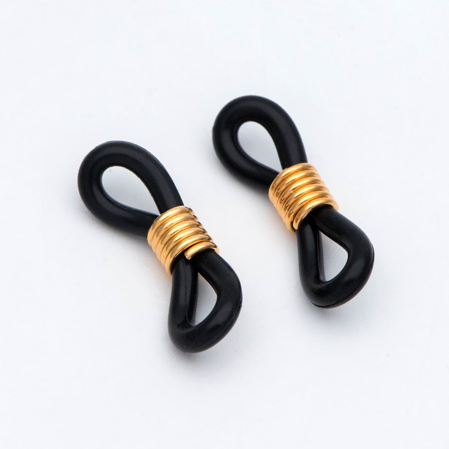 20pcs Rubber Glasses Rope Connectors, Eyeglass Chain Holders, Eyeglass Holder Components(GB-2882)