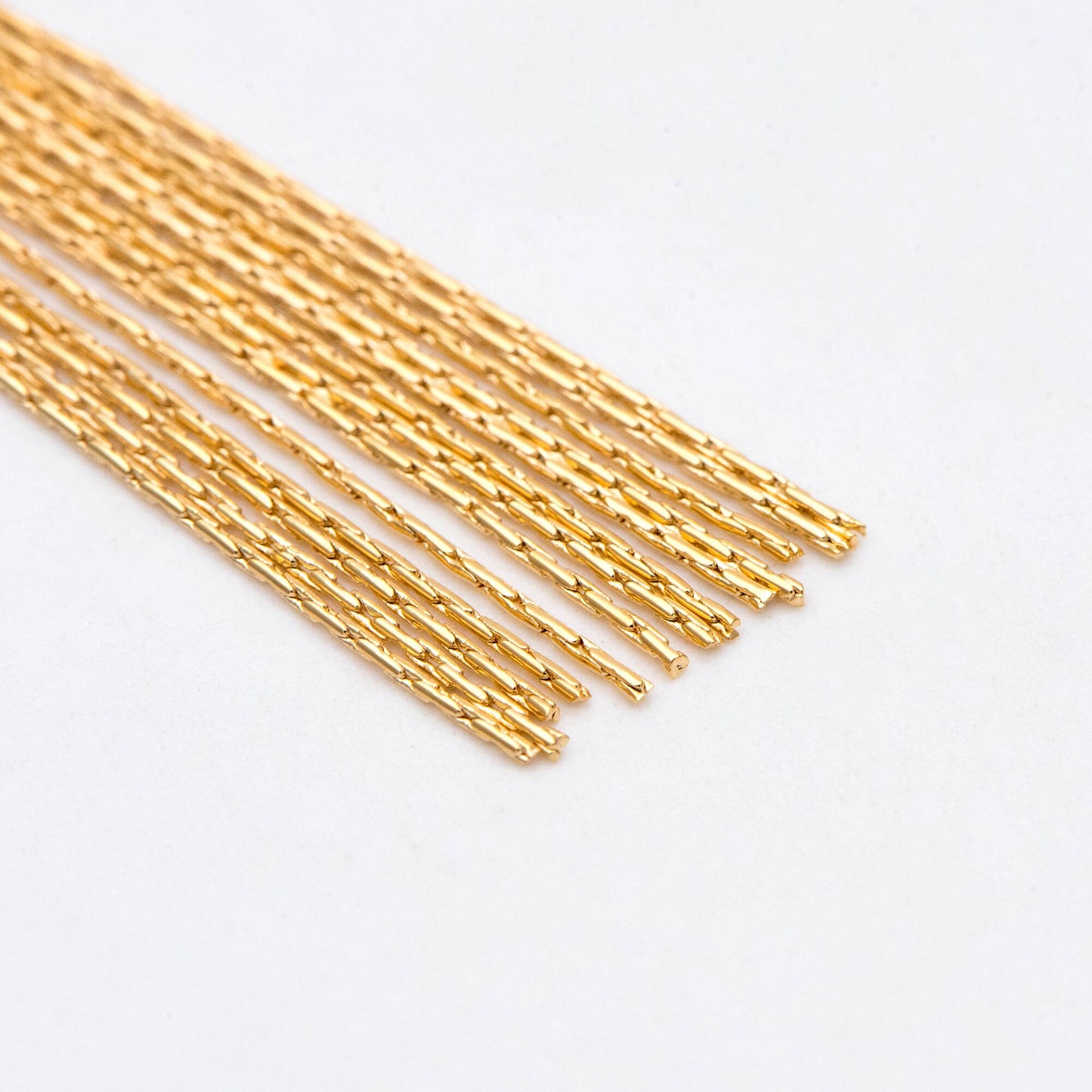 4pcs Chain Tassel Earrings, Long Tassel Stud Earring, Gold Dangling Earrings, Minimalist Earrings (GB-2889)