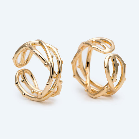 Gold Crown of Thorns Ring, Dainty Rings, Modern Style Ring, Fashion Jewelry (#JZ-029-C)