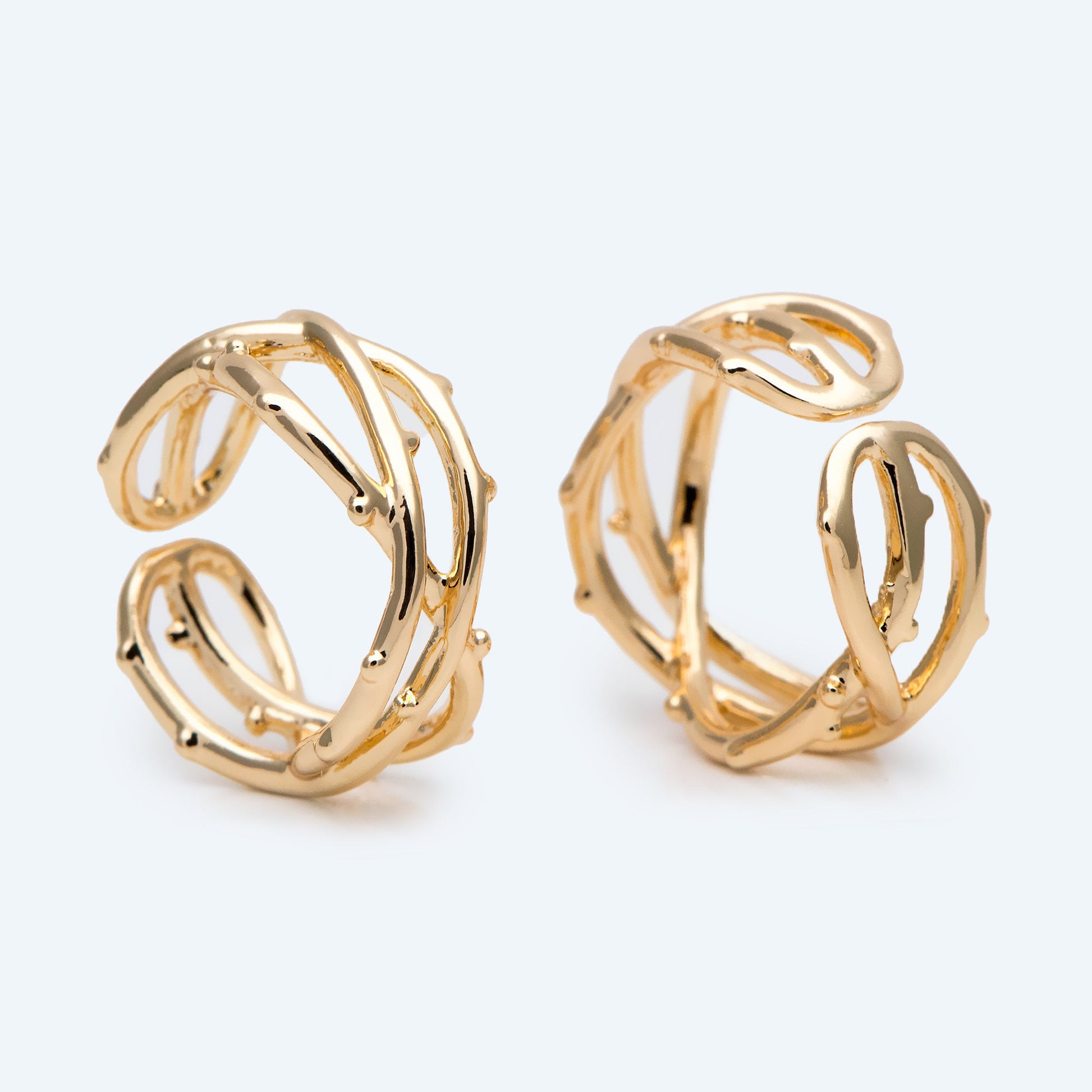 4pcs Gold Crown of Thorns Ring, Dainty Rings, Modern Style Ring, Fashion Jewelry (#GB-2829)