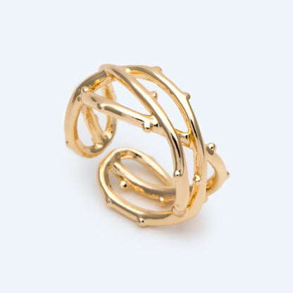 4pcs Gold Crown of Thorns Ring, Dainty Rings, Modern Style Ring, Fashion Jewelry (#GB-2829)