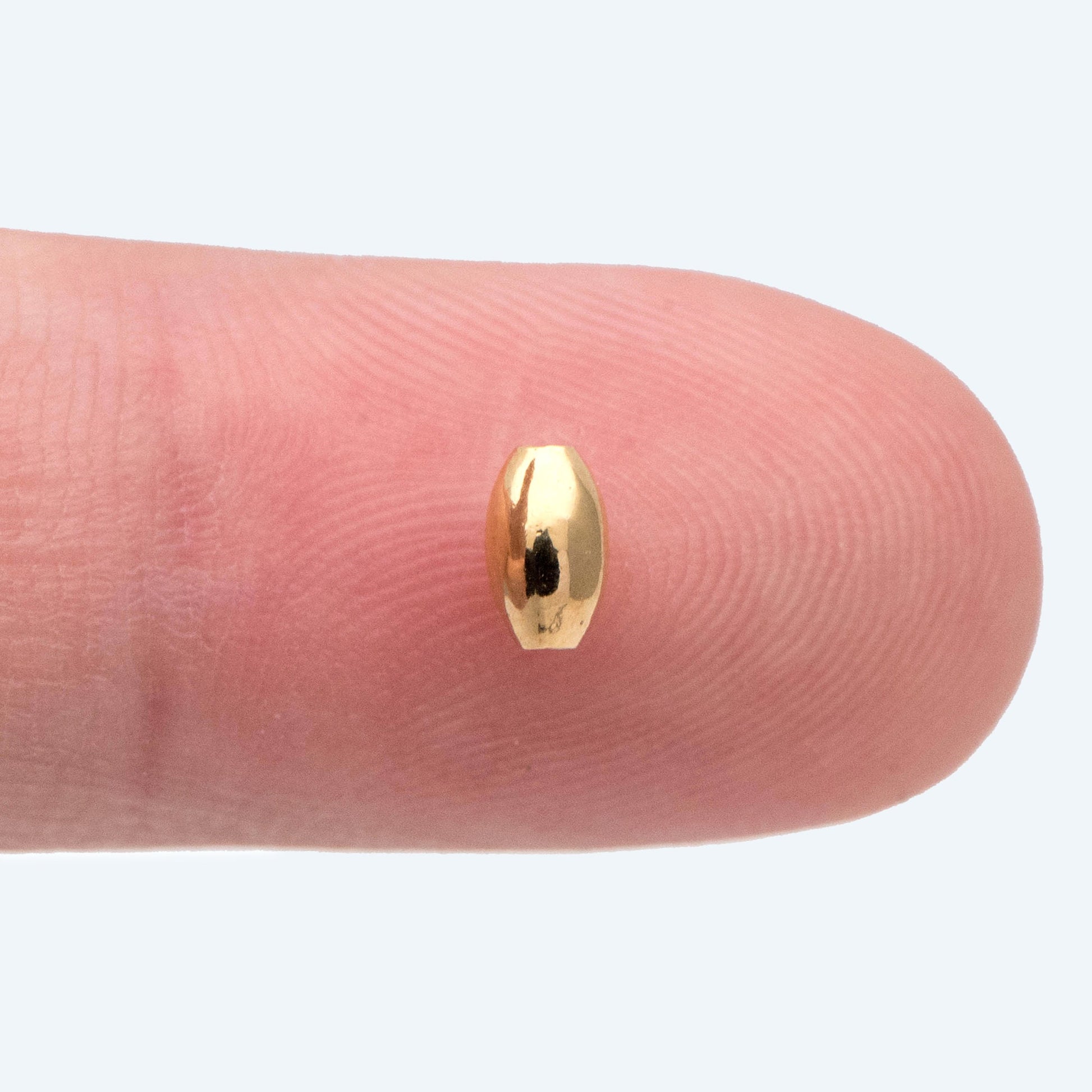 20pcs Gold/ Silver Oval Tube Spacer Beads, Rice Shape Beads, Spacer Beads, Bulk Beads, Jewelry Making Supplies Wholesale (GB-2833)