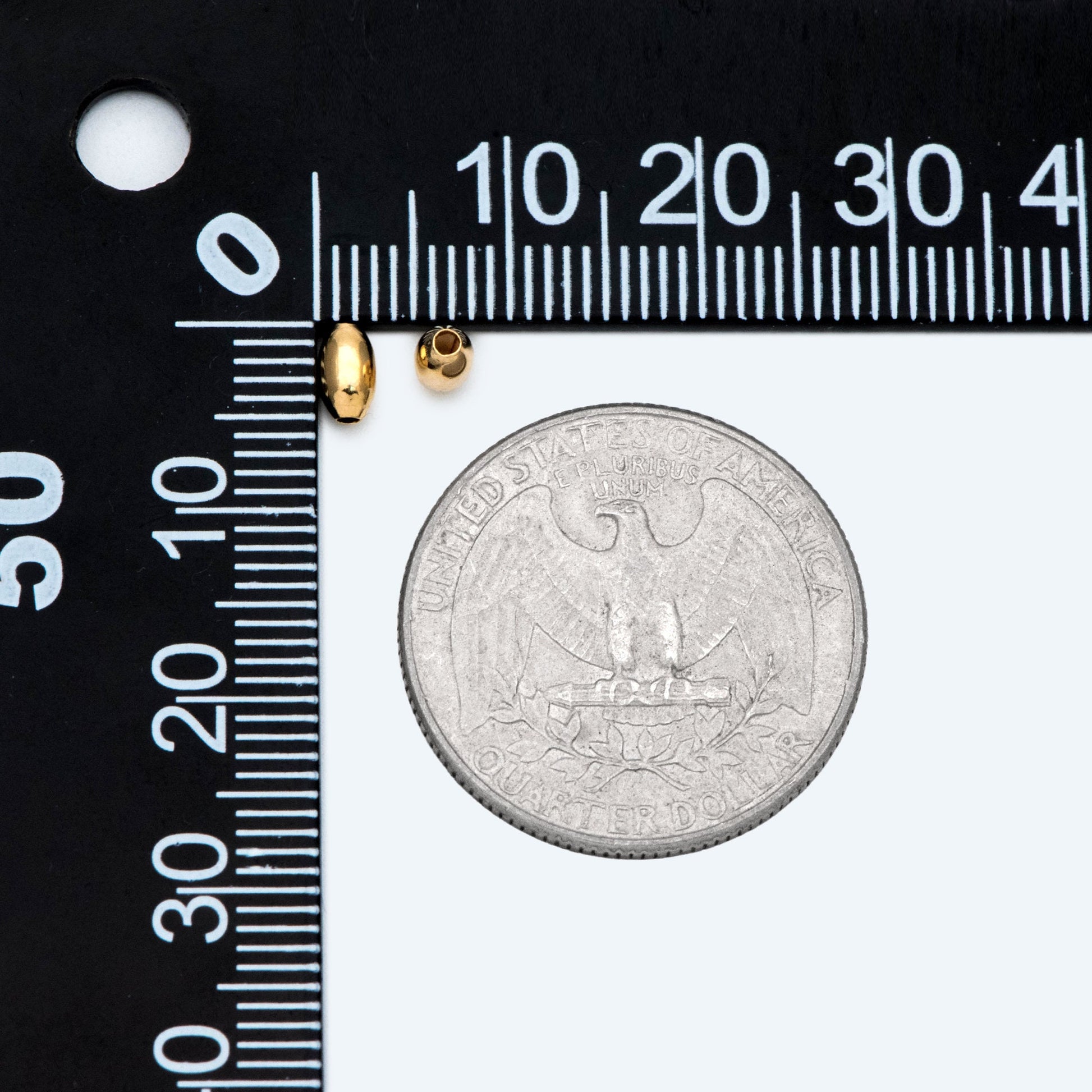 20pcs Gold/ Silver Oval Tube Spacer Beads, Rice Shape Beads, Spacer Beads, Bulk Beads, Jewelry Making Supplies Wholesale (GB-2833)