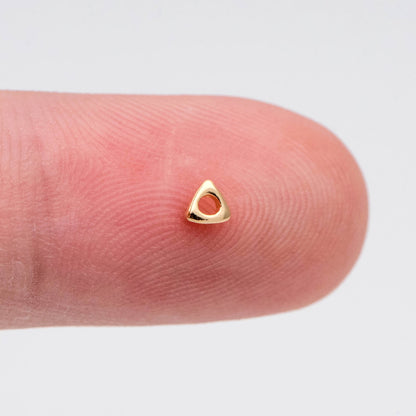 20pcs Gold plated Brass Triangle Spacer Beads, Jewelry Making Supplies Wholesale (GB-2923)