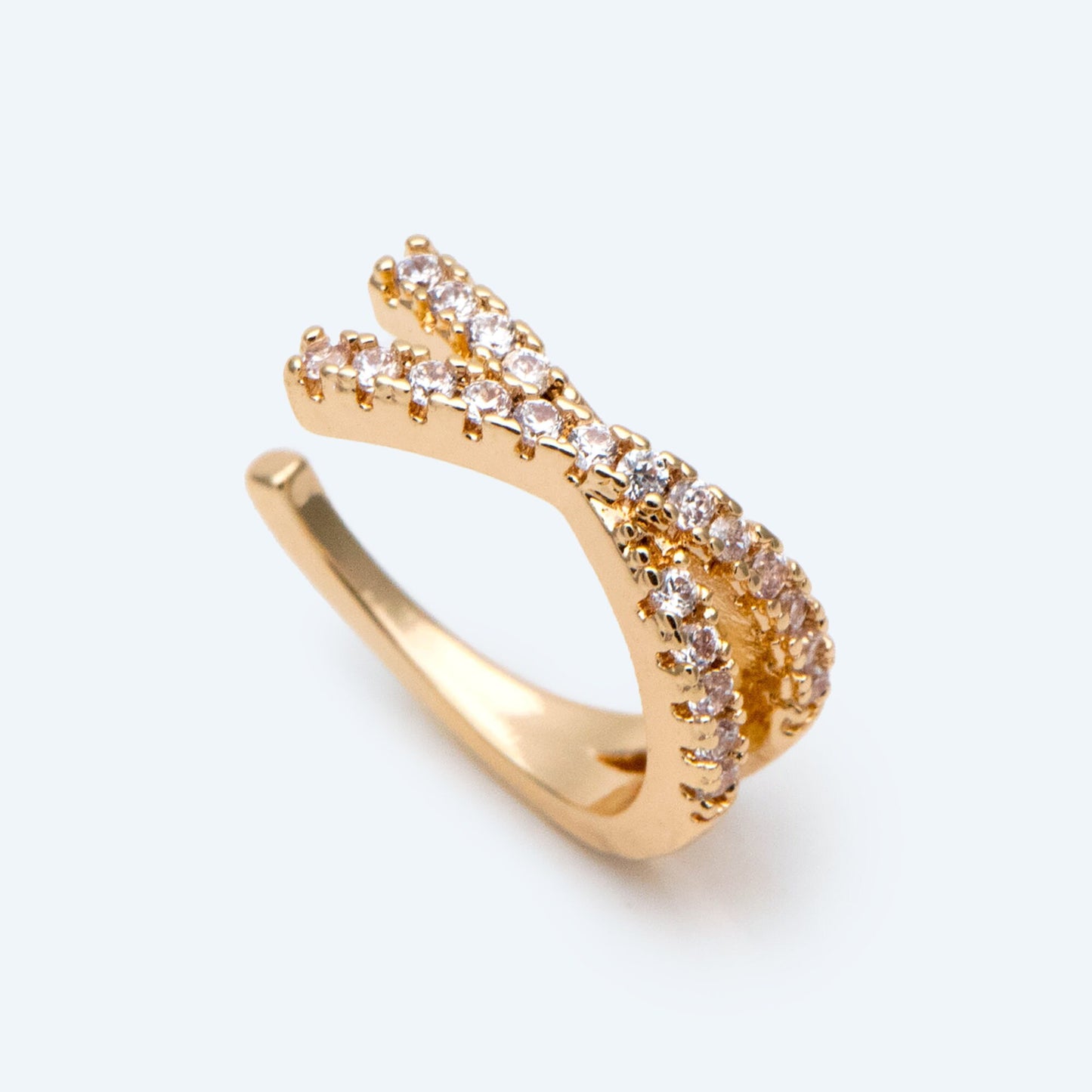 4pcs CZ Pave Ear Cuff, Cartilage Ear Cuff, Dainty Earcuff Earring (GB-1335-C)