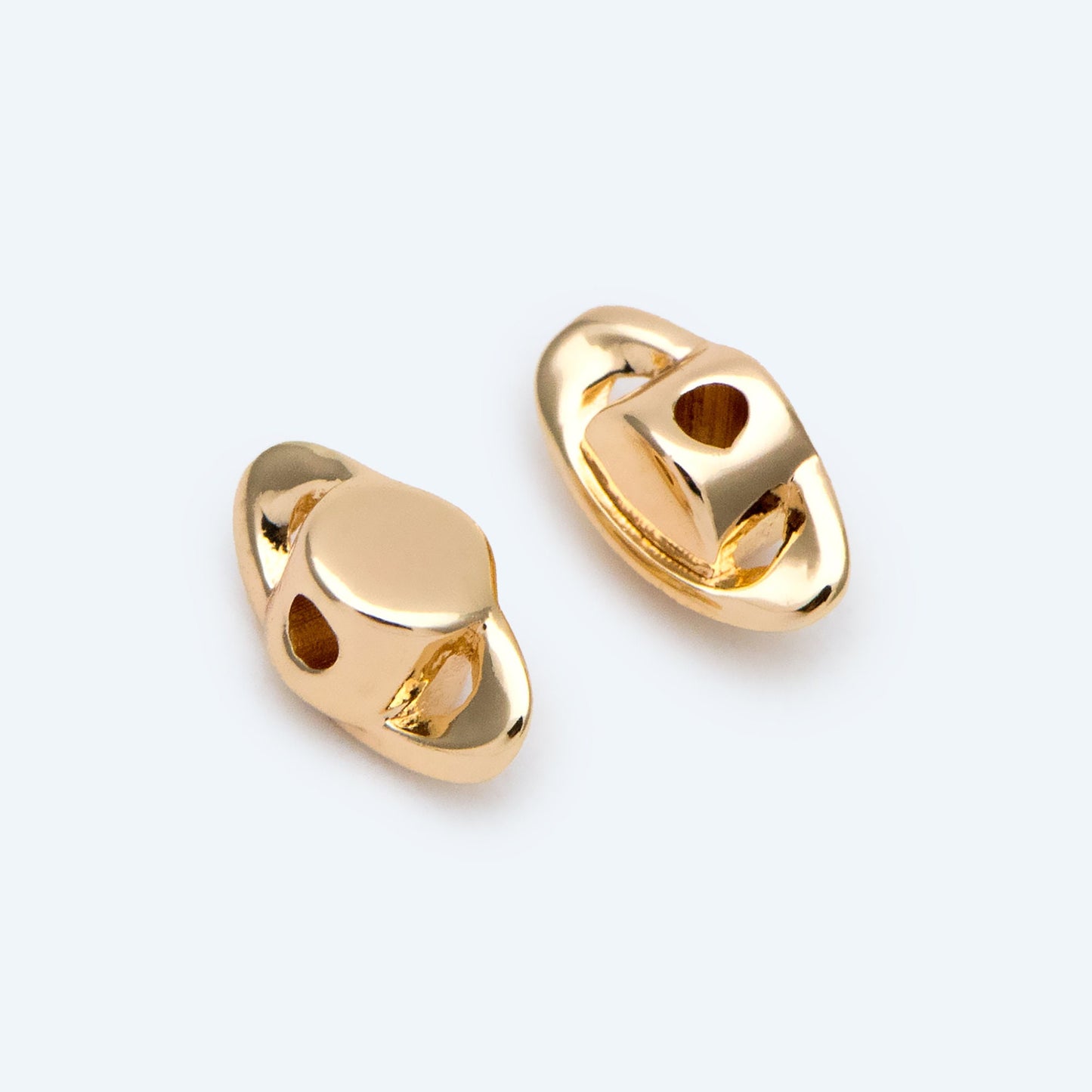 10pcs Gold Saturn Spacer Beads, Real Gold plated Brass Spacer Beads (GB-2964-C)