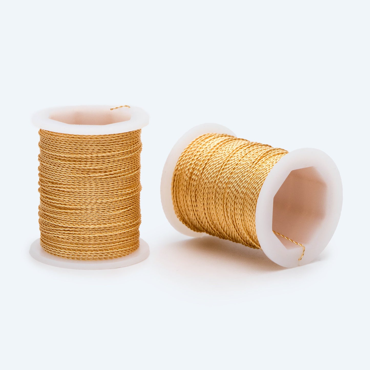 Copper Twisted Fancy Wire, 18K Gold plated Craft Wires, Wrapping Supplies Wholesale, 0.5/ 0.6mm (#GB-2862)