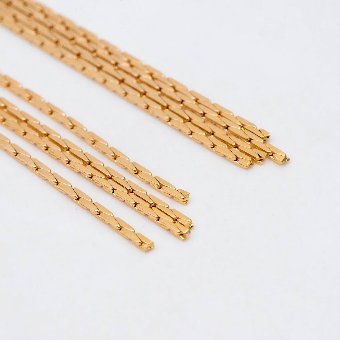 4pcs Chain Tassel Earrings, Tassel Stud Earring, Gold/ Silver Tone Dangling Earrings, Minimalist Tassel Earrings (GB-2867)