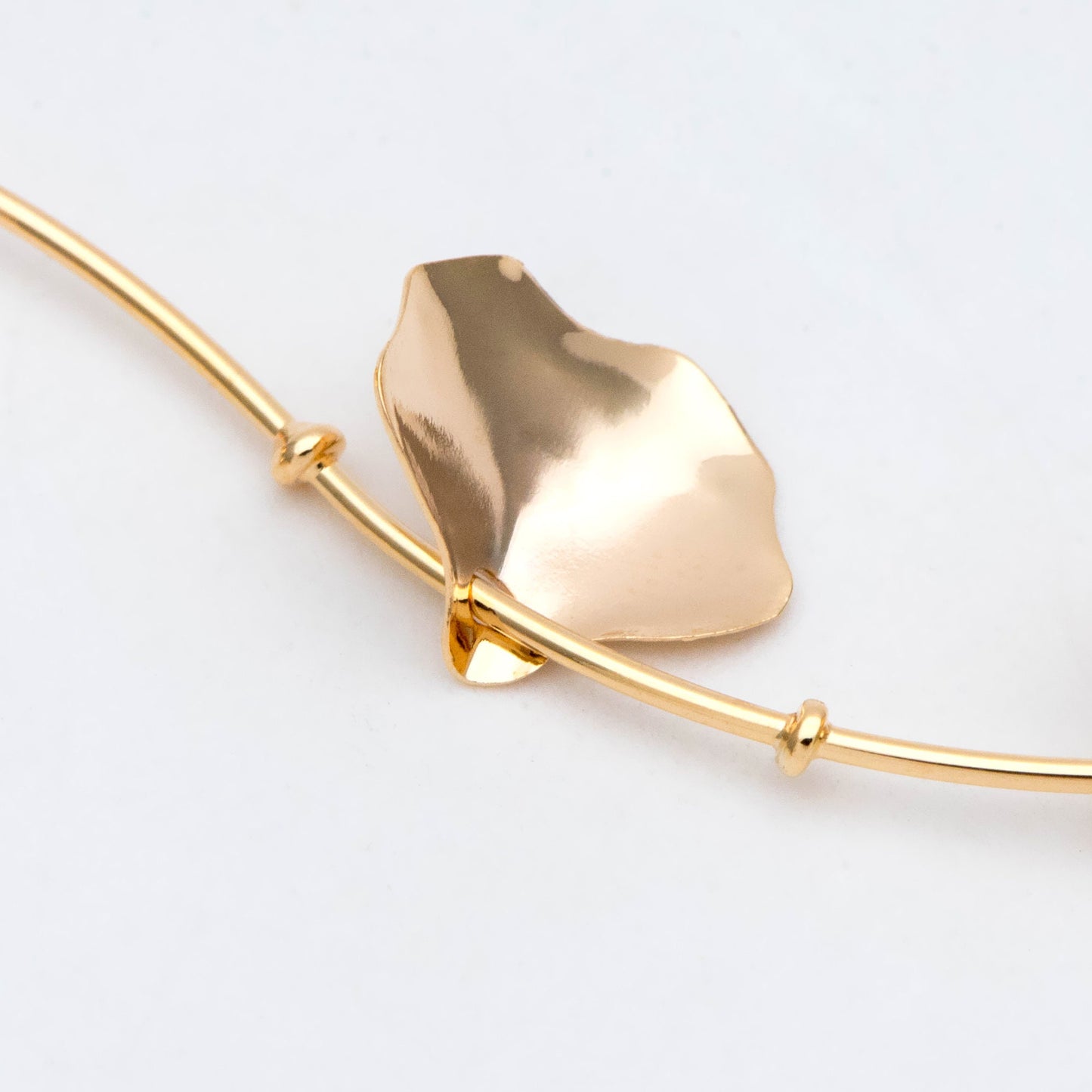 4pcs Gold Ginkgo Leaf Charms 56x12mm, Real Gold plated Brass Branch Pendants (GB-954-F)