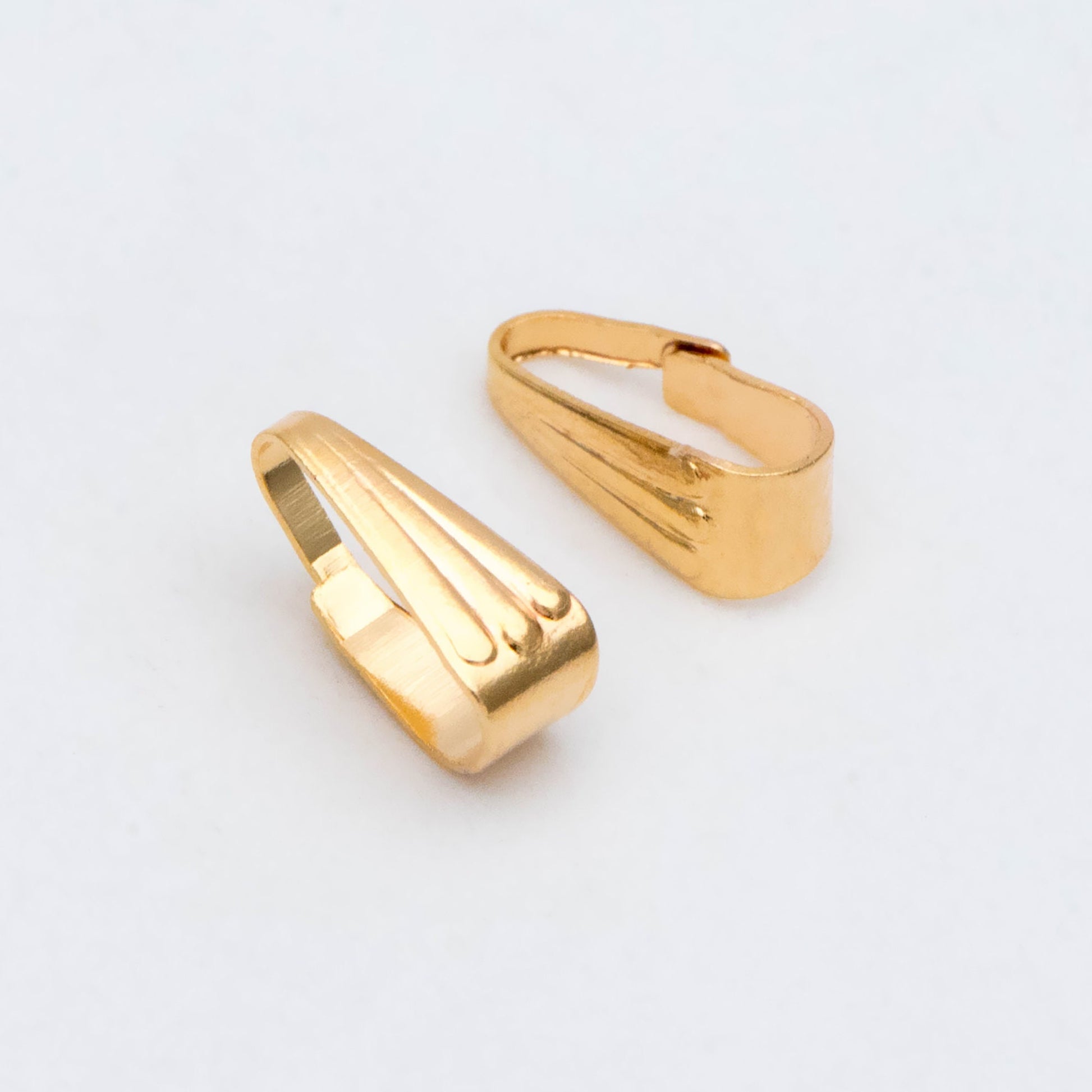 20pcs Gold Snap Bail, Gold Plated Bail, Gold Locket Bail, Bulk Gold Bail, Pendant Bails, Metal Bails (GB-2888)