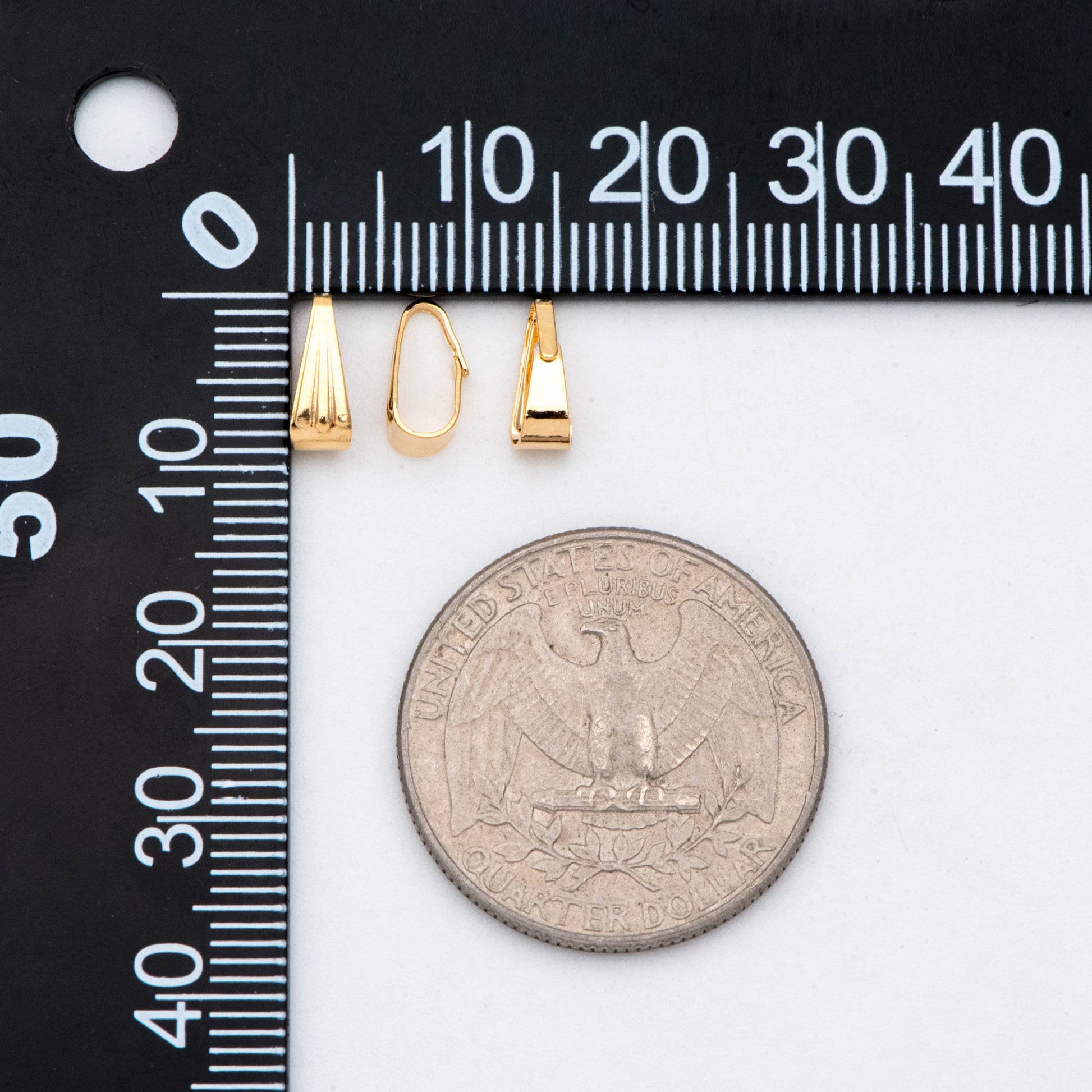 20pcs Gold Snap Bail, Gold Plated Bail, Gold Locket Bail, Bulk Gold Bail, Pendant Bails, Metal Bails (GB-2888)