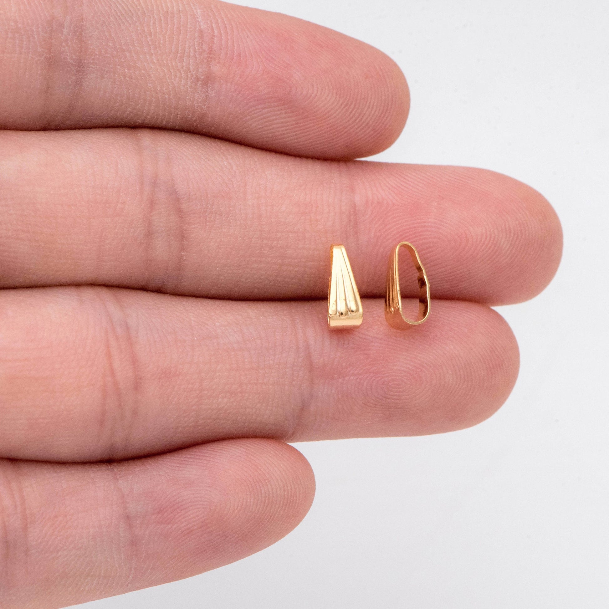 20pcs Gold Snap Bail, Gold Plated Bail, Gold Locket Bail, Bulk Gold Bail, Pendant Bails, Metal Bails (GB-2888)