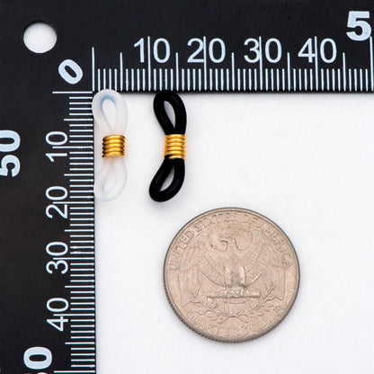 20pcs Rubber Glasses Rope Connectors, Eyeglass Chain Holders, Eyeglass Holder Components(GB-2882)