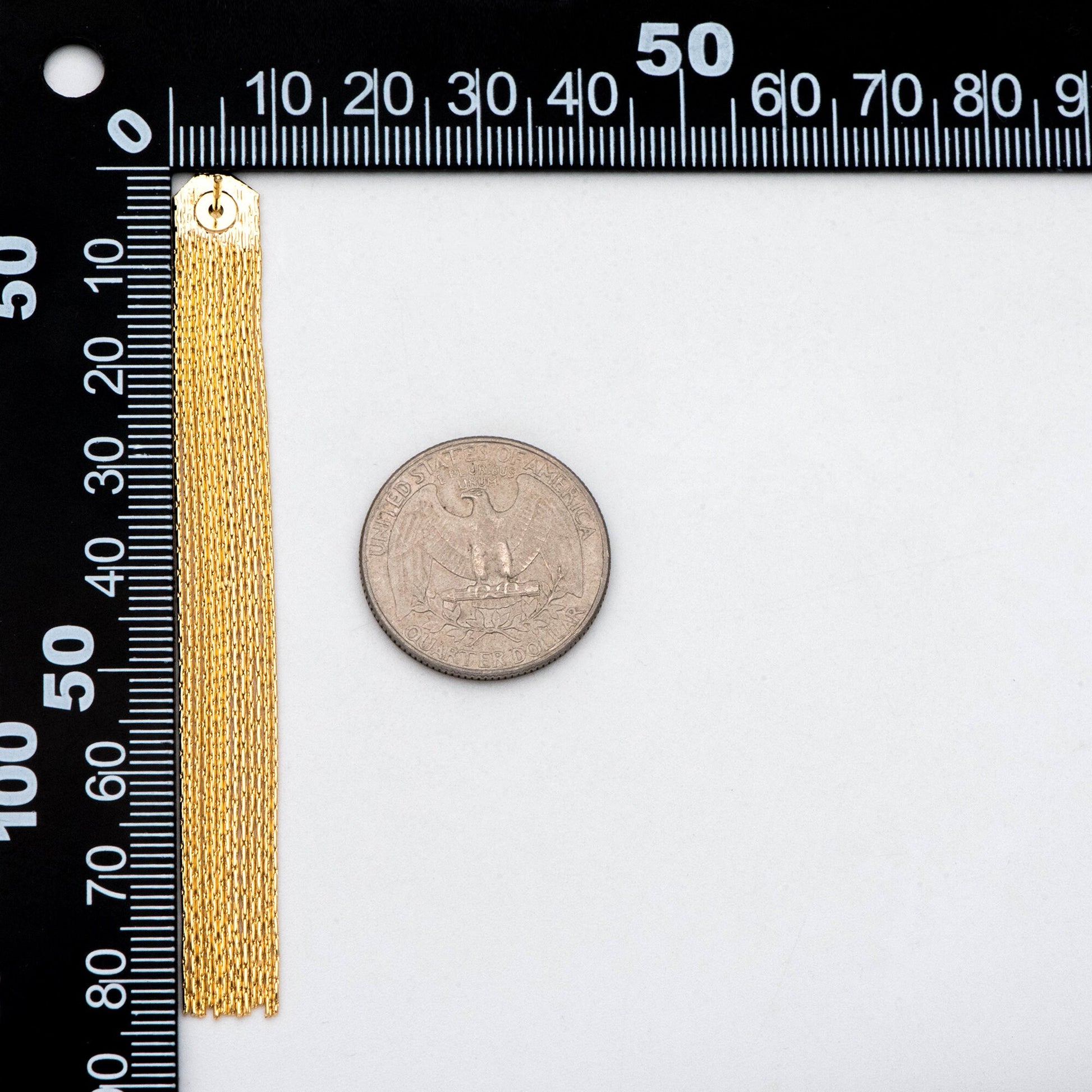 4pcs Chain Tassel Earrings, Long Tassel Stud Earring, Gold Dangling Earrings, Minimalist Earrings (GB-2889)