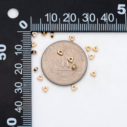 20pcs Gold plated Brass Triangle Spacer Beads, Jewelry Making Supplies Wholesale (GB-2923)