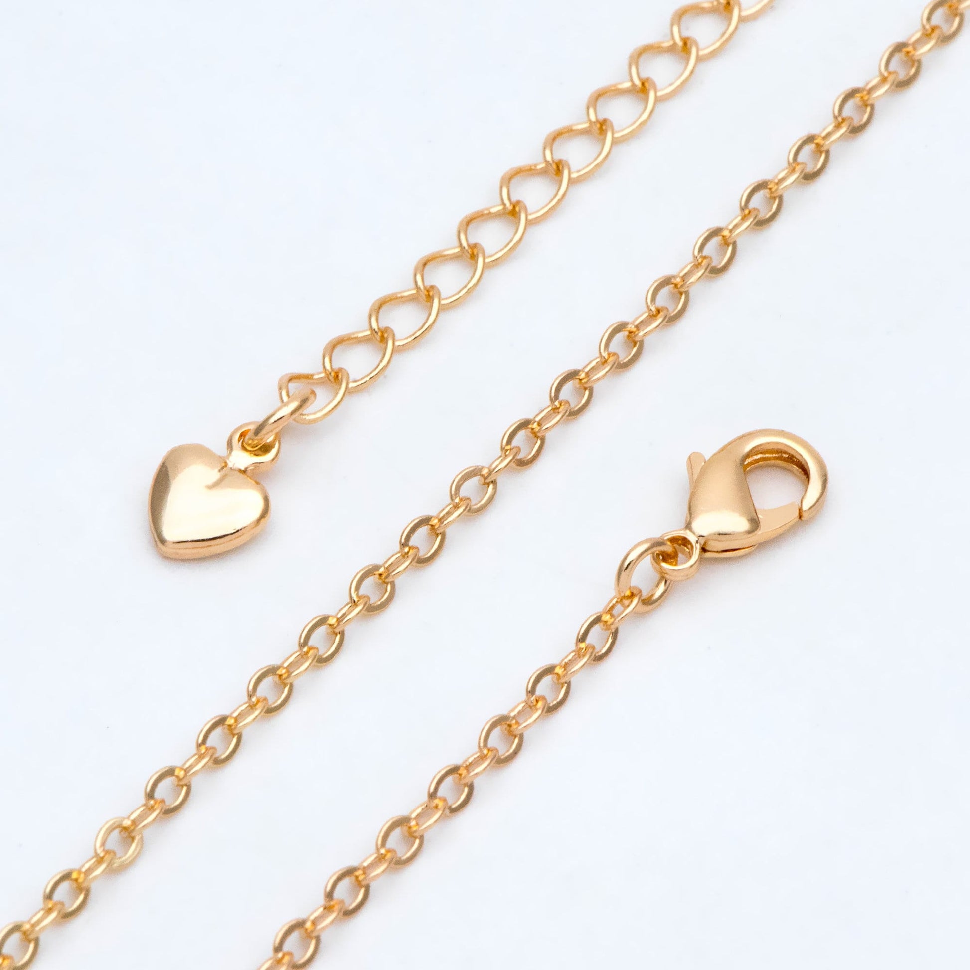 Dainty Cable Chain Necklace, Gold Necklace with Extender Chain, 16-19 Inch Adjustable, Ready to Wear (#LK-536)
