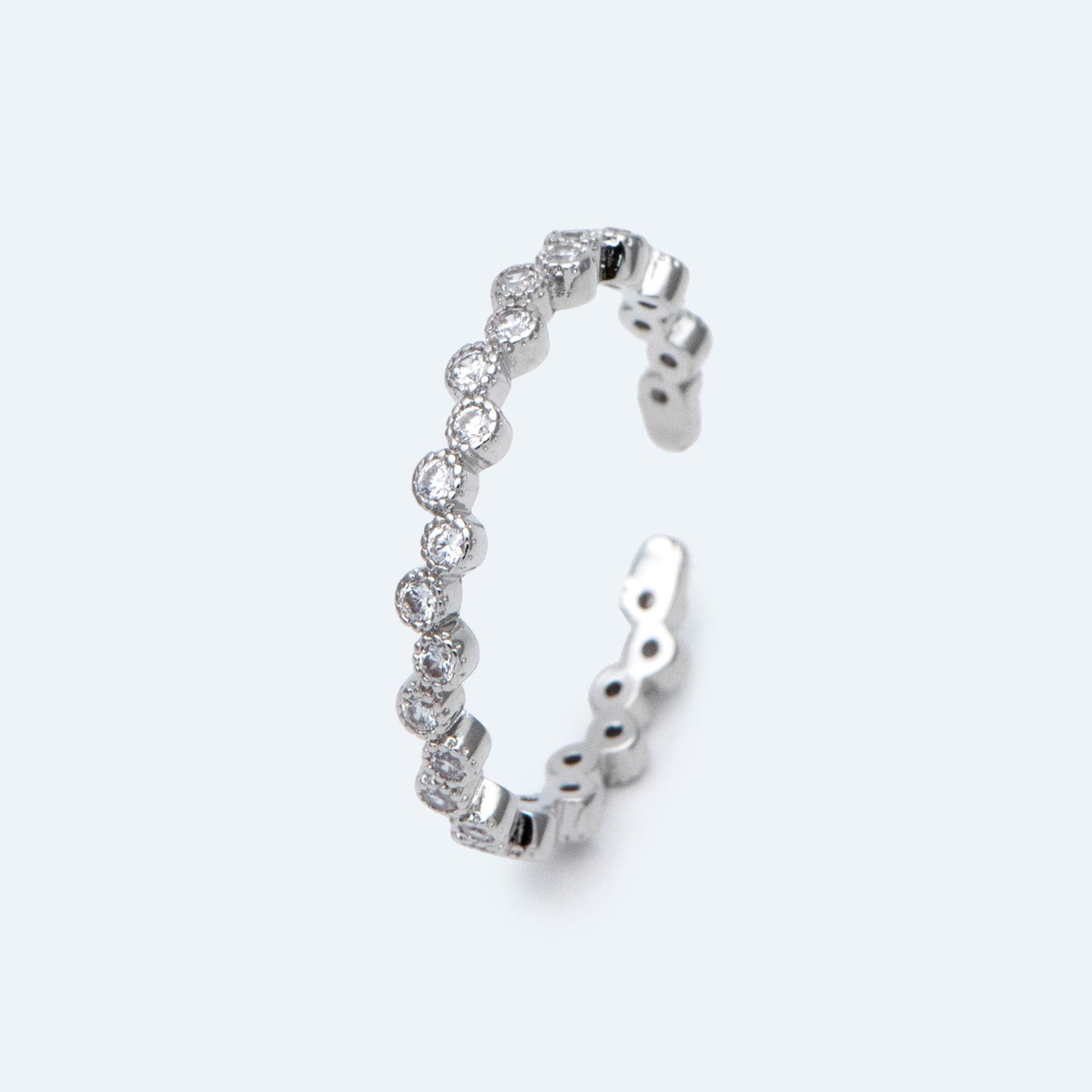 4pcs CZ Pave Finger Ring, Gold/ Rhodium plated Brass, Gift for Her, Stackable Ring, Minimalist Ring(#JZ-028-A)