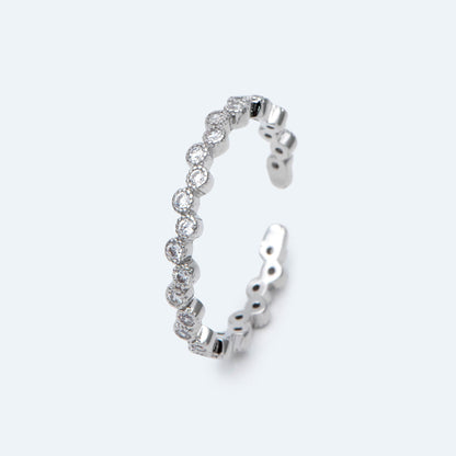 4pcs CZ Pave Finger Ring, Gold/ Rhodium plated Brass, Gift for Her, Stackable Ring, Minimalist Ring(#JZ-028-A)