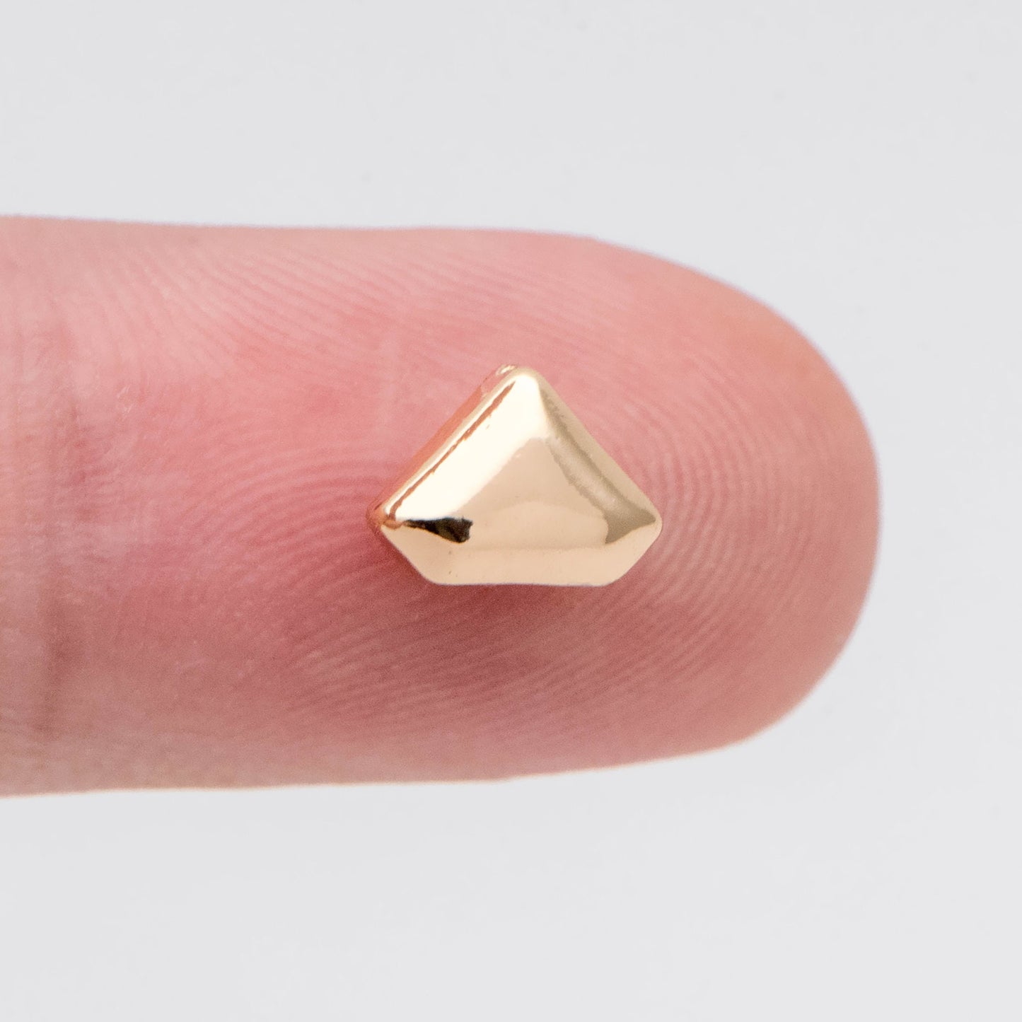 10pcs Gold Diamond Shape Spacer Beads, Jewelry Making Supplies Wholesale (GB-2955)