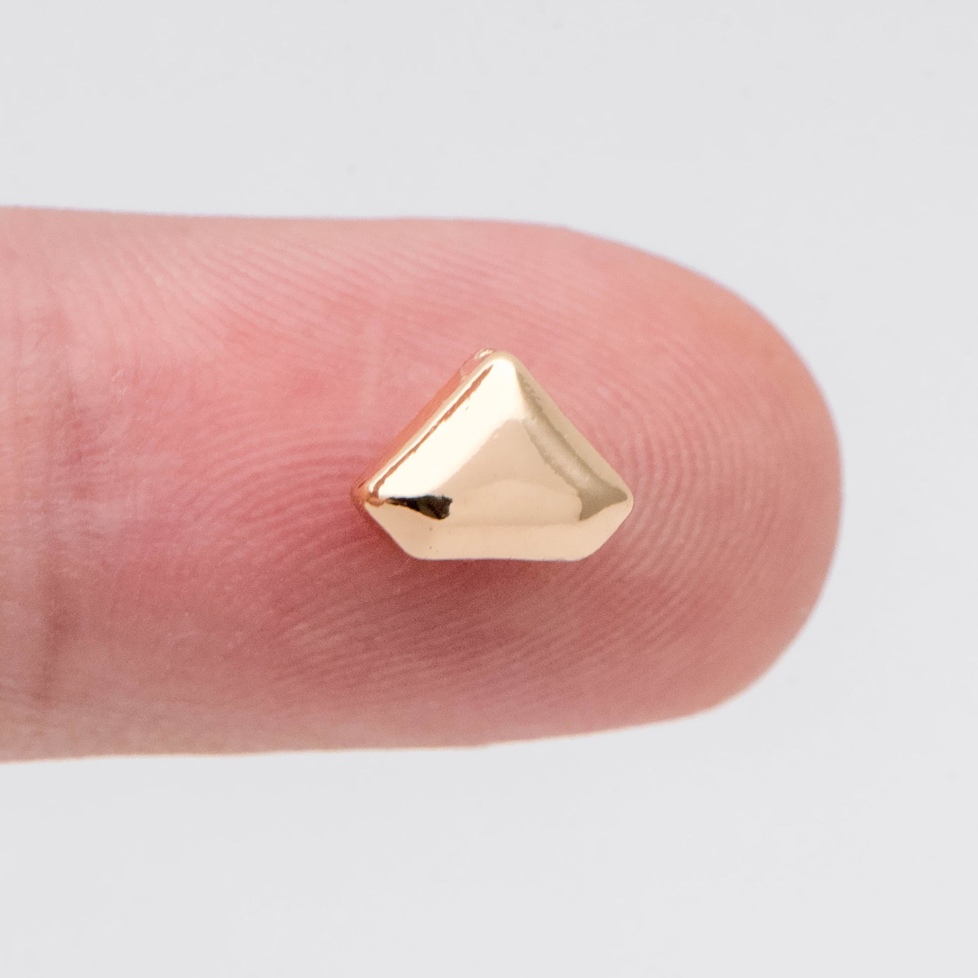 10pcs Gold Diamond Shape Spacer Beads, Jewelry Making Supplies Wholesale (GB-2955)