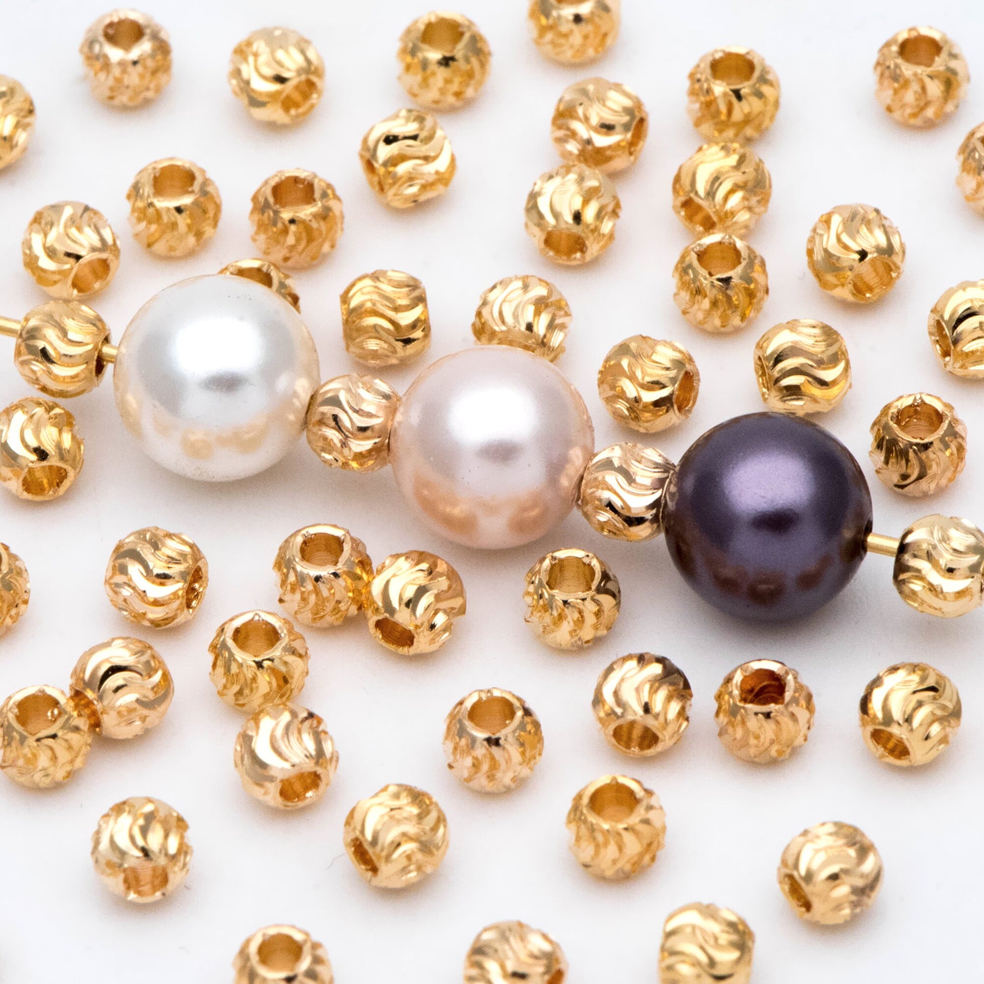 20pcs Gold plated Brass Twisted Corrugated Beads, Rondelle Spacer Beads, Jewelry Making, Diy Material, Jewelry Supplies (GB-2093)