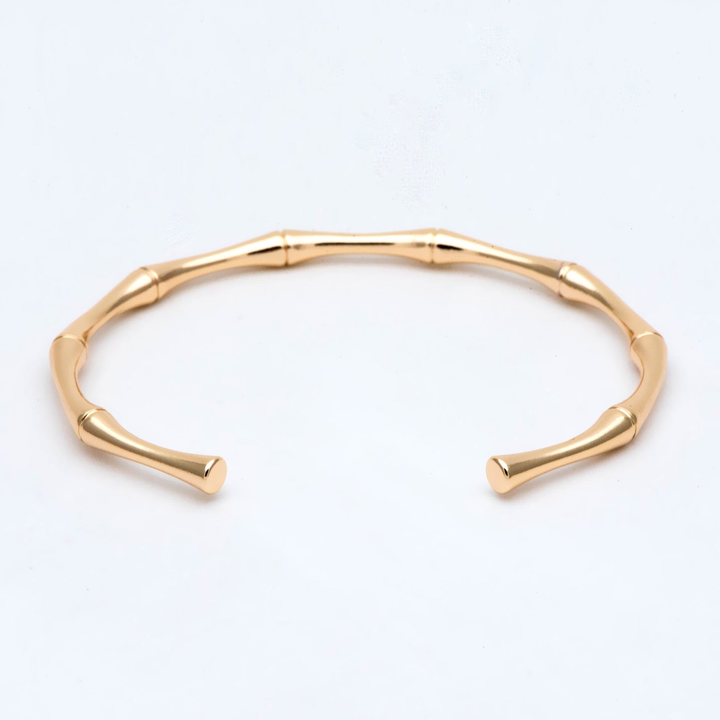 1pcs Gold Bamboo Cuff Bracelet, Stackable Bracelets, Adjustable Bangle Bracelet (#GB-2939)