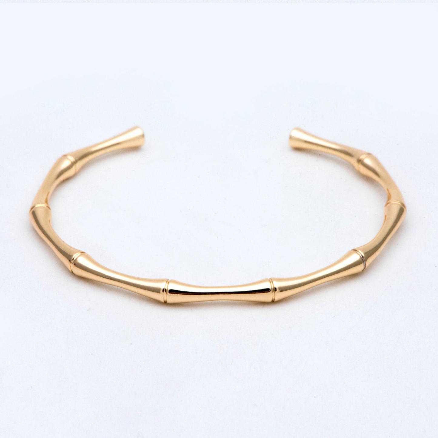 1pcs Gold Bamboo Cuff Bracelet, Stackable Bracelets, Adjustable Bangle Bracelet (#GB-2939)