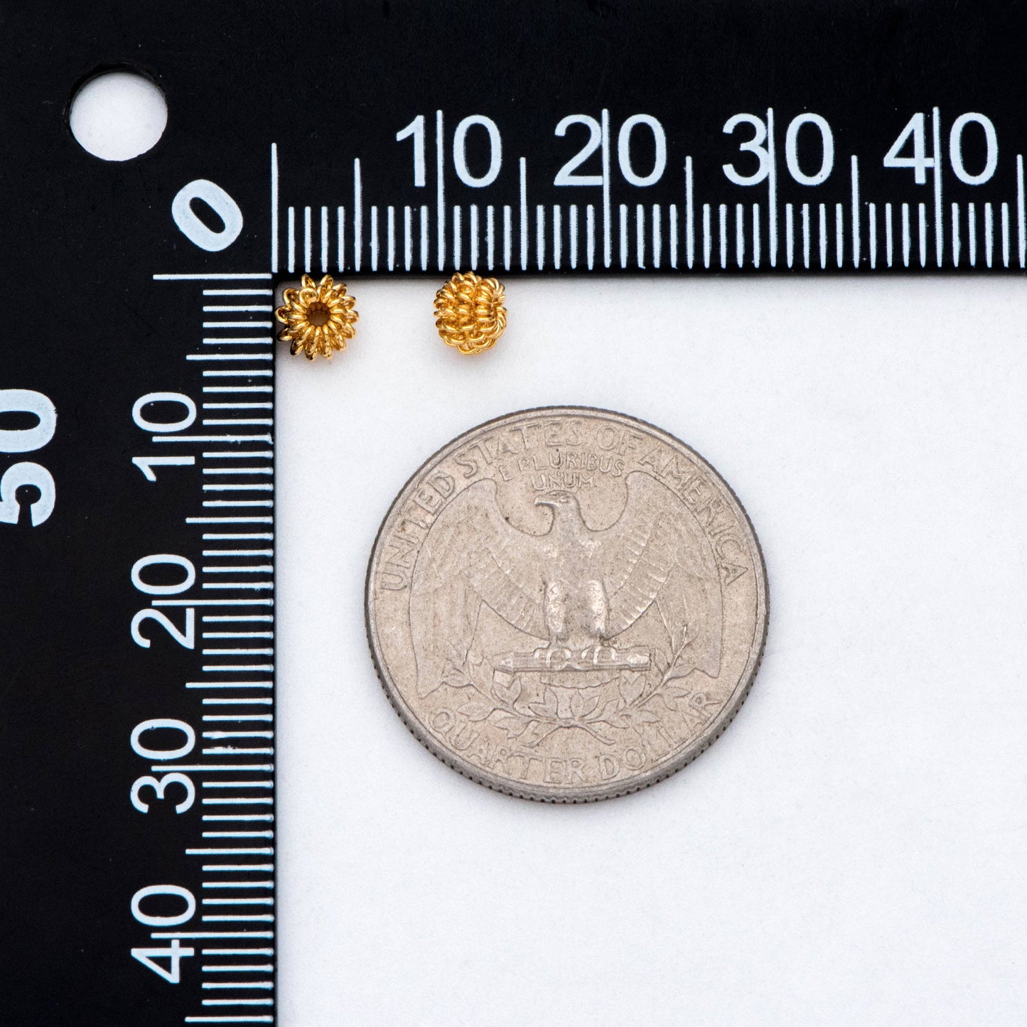 20pcs Gold Twisted Wire Ball Beads, Jewelry Making, Diy Material, Jewelry Supplies (GB-2960)