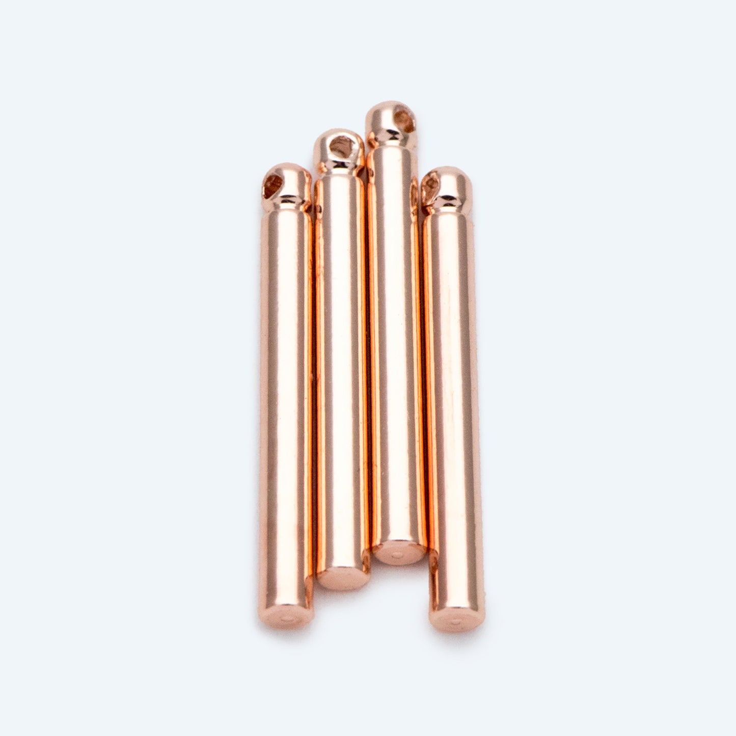 10pcs Gold/ Silver/ Rose Gold Tube Charms 20x2mm, Gold/ Rhodium/ Rose Gold plated Brass Bar Stick Pendants (GB-270)