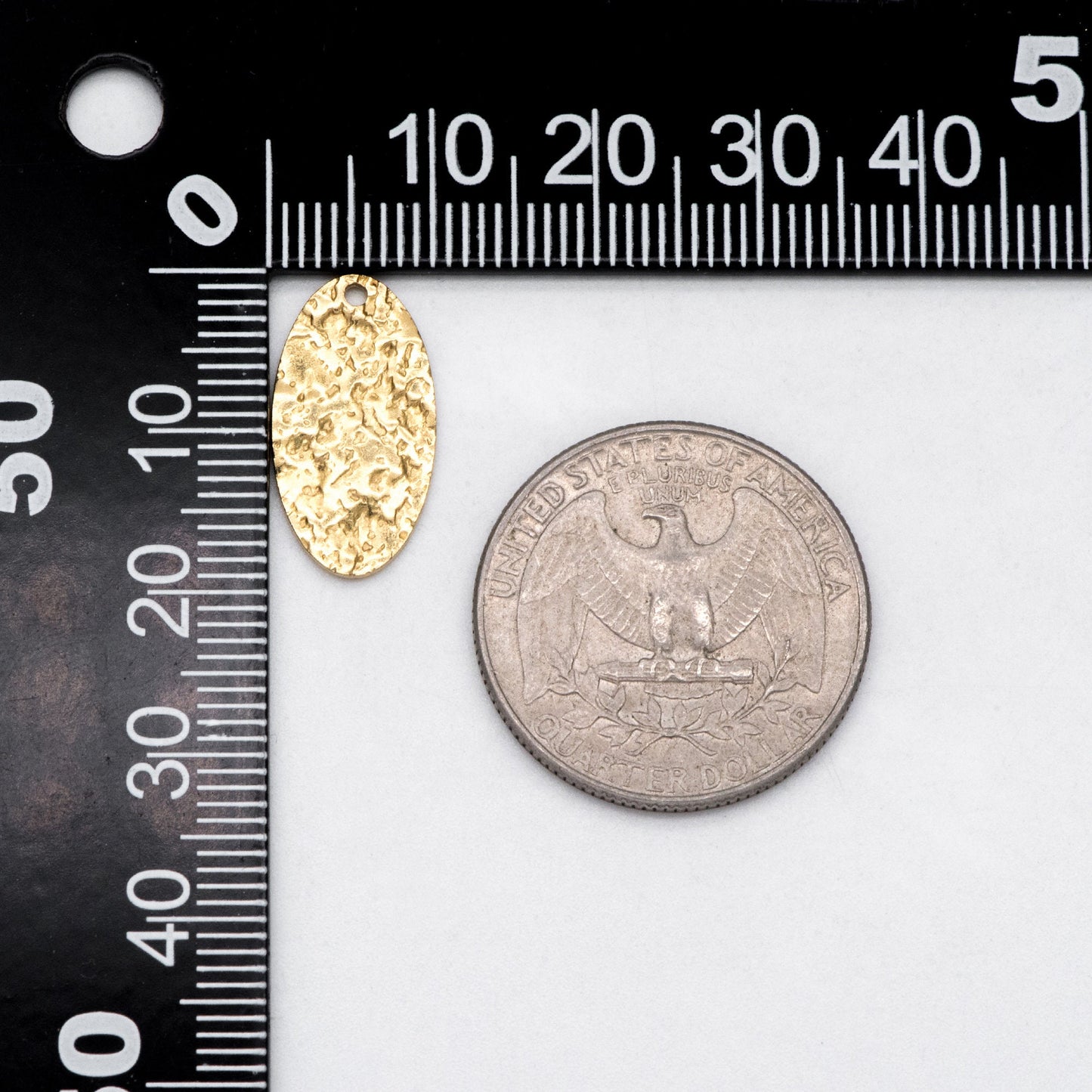 10pcs Raw Brass Oval Charm Pendants 19x10mm, Brass Findings Wholesale (RB-230)