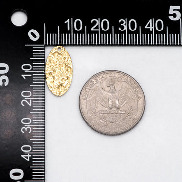 10pcs Raw Brass Oval Charm Pendants 19x10mm, Brass Findings Wholesale (RB-230)