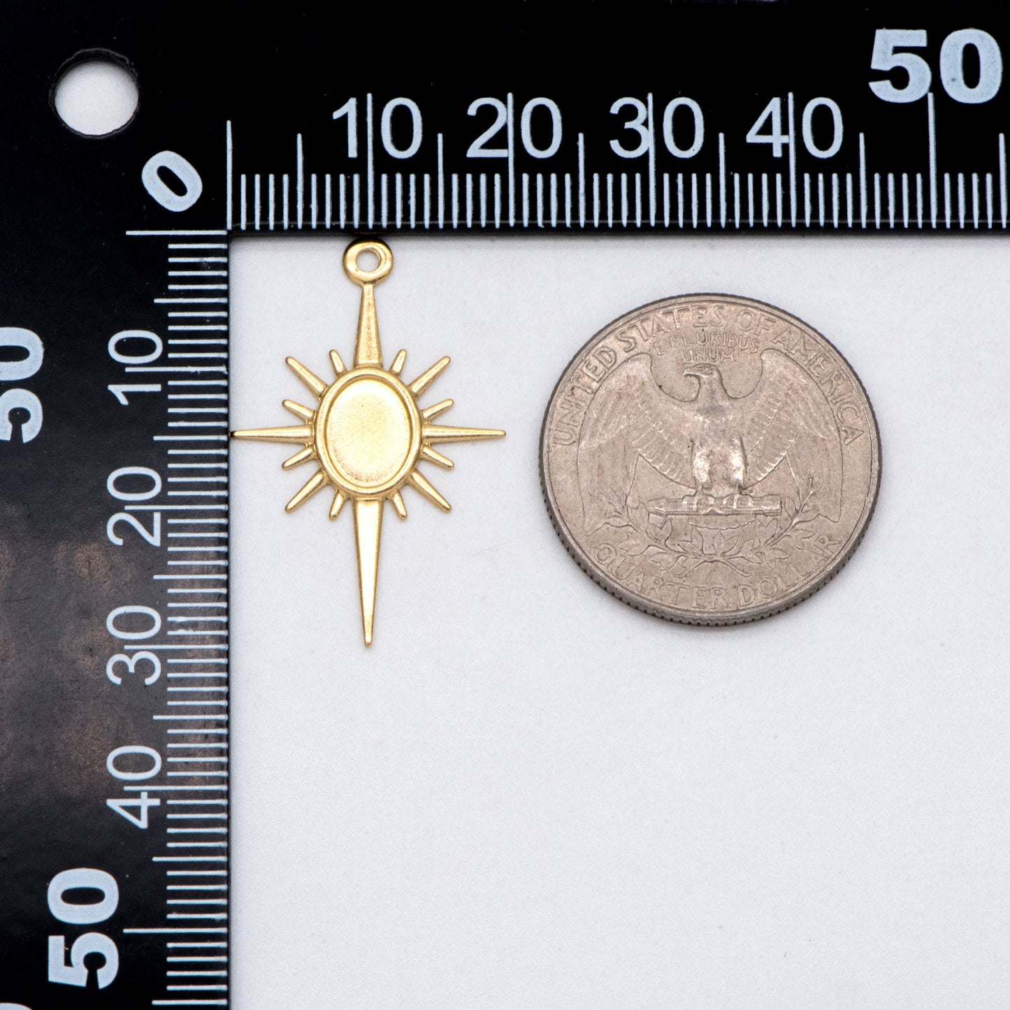 10pcs Raw Brass Sun Charm Pendants 30x19.5mm, Brass Findings Wholesale (RB-224)