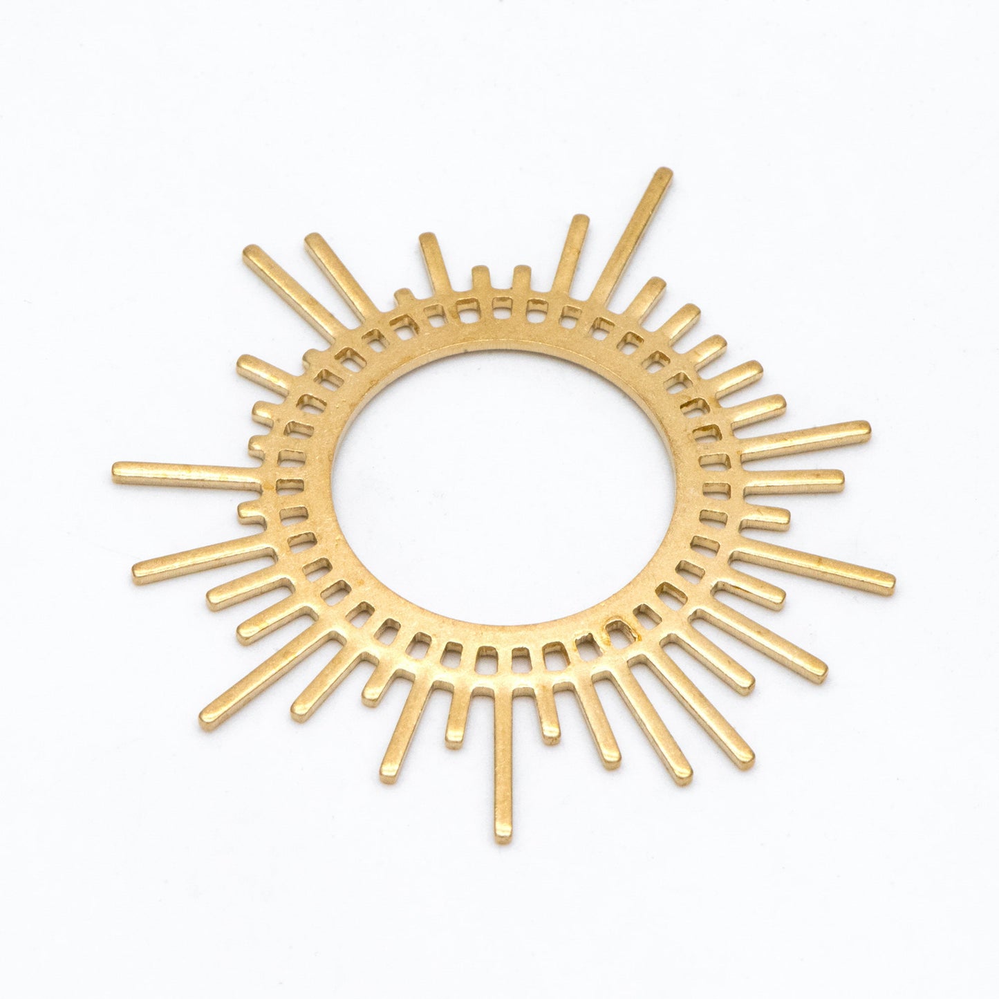 10pcs Raw Brass Sun Charm Pendants 45x42mm, Brass Findings Wholesale (RB-234)