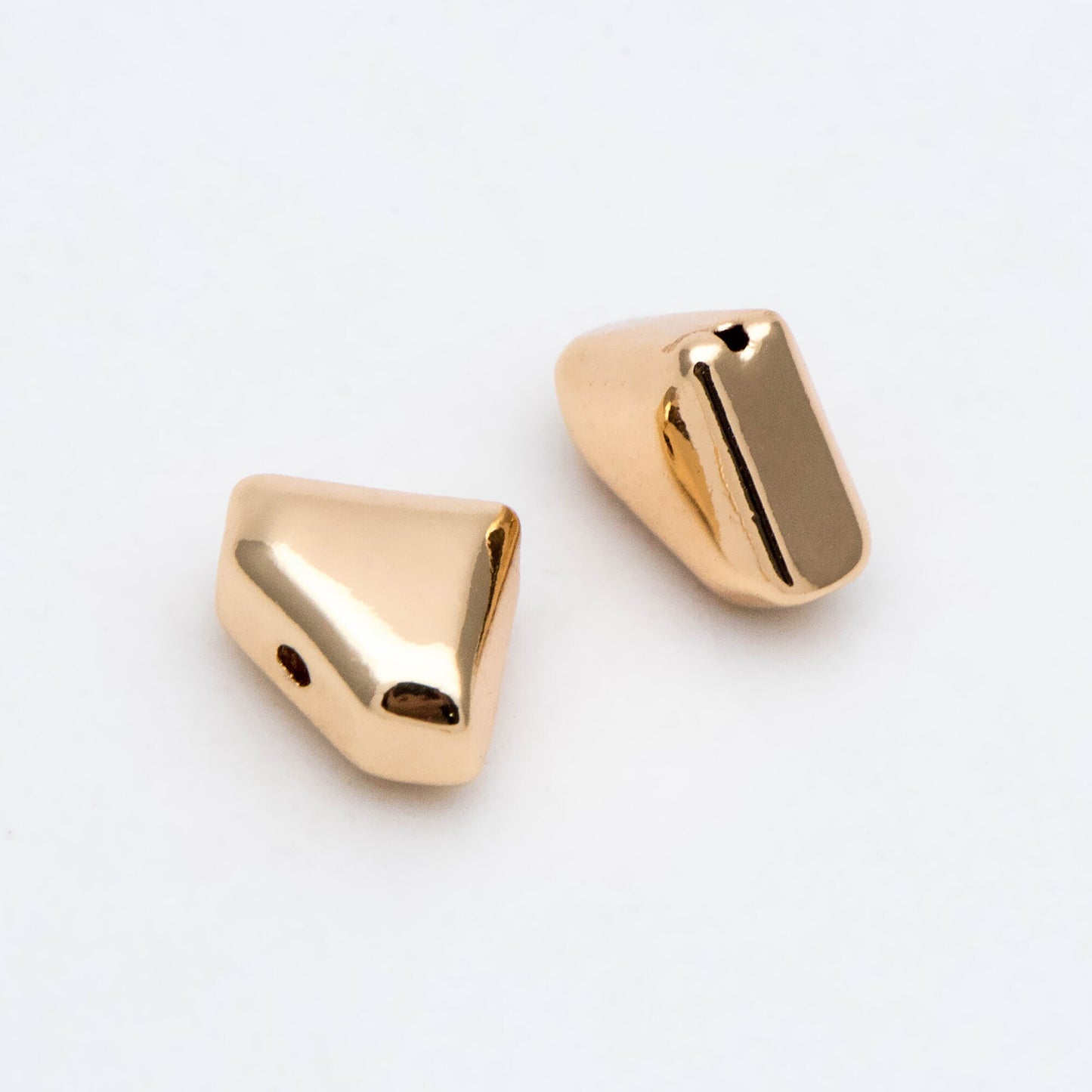 10pcs Gold Diamond Shape Spacer Beads, Jewelry Making Supplies Wholesale (GB-2955)