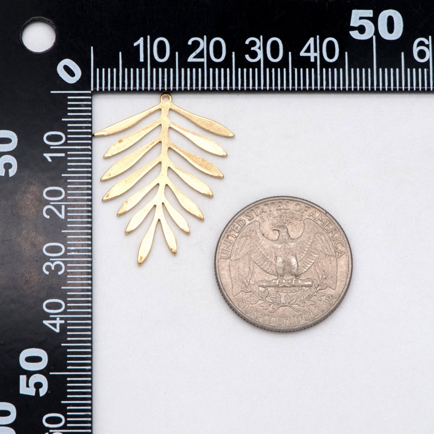 10pcs Raw Brass Leaf Charm Pendants 31x25mm, Brass Findings Wholesale (RB-246)