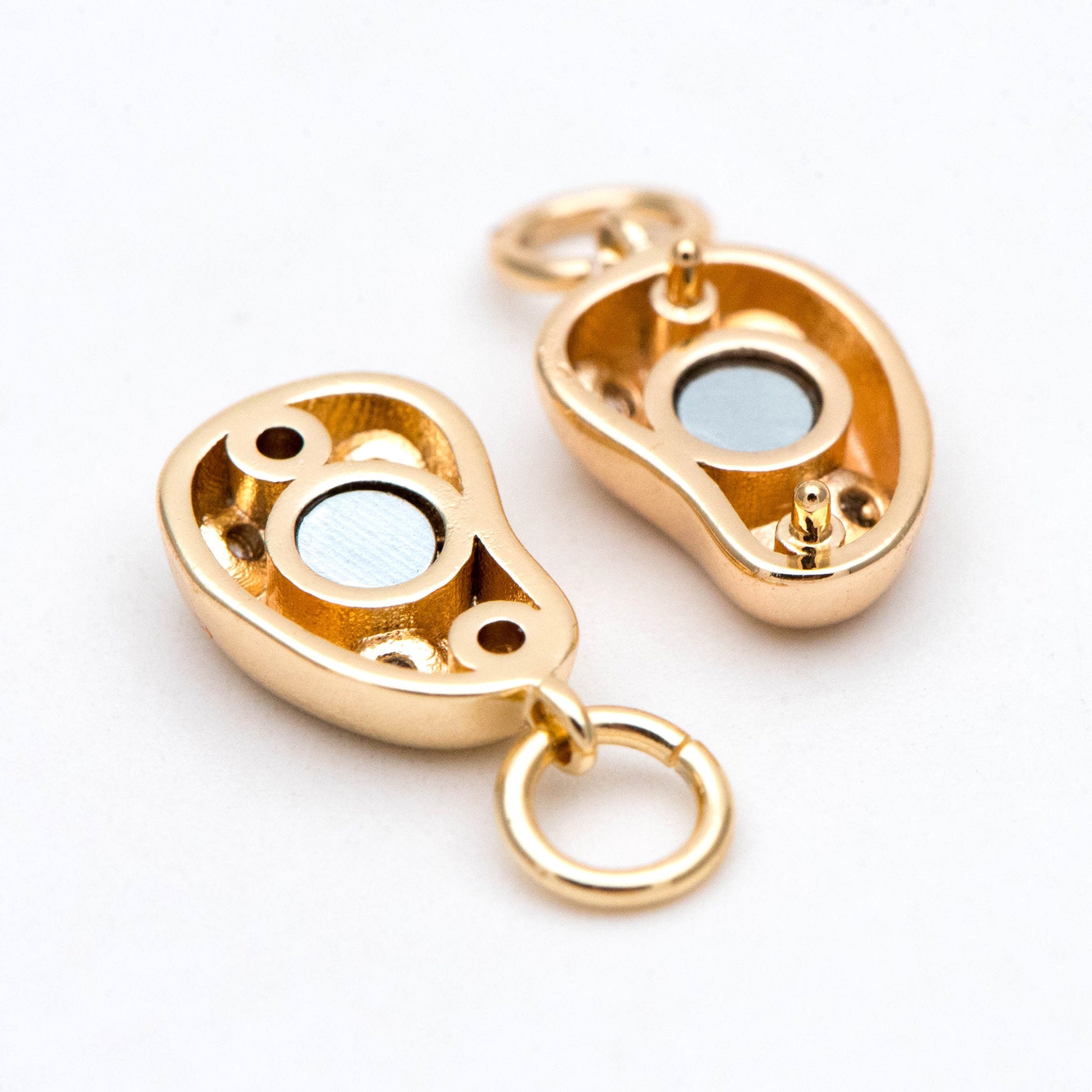 4pcs CZ pave Bean Shaped Magnetic Clasp for Bracelet Necklace, Magnetic Jewelry Clasp, Jewelry Findings (GB-2992)