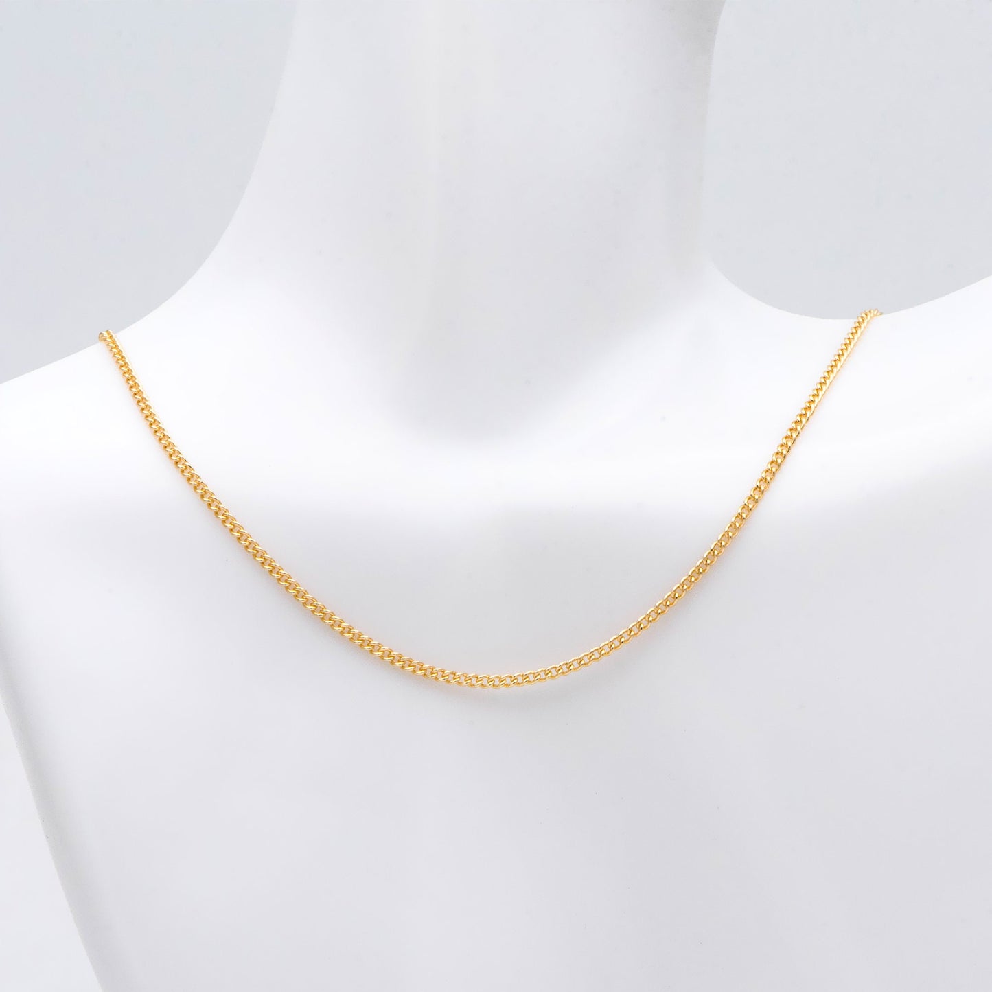 Gold Curb Chain 1.3/ 1.6mm, Gold Plated Brass Chain, Flat Curb Chain Findings (#LK-249)/ 1 Meter=3.3 ft