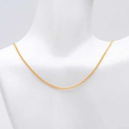 Gold Curb Chain 1.3/ 1.6mm, Gold Plated Brass Chain, Flat Curb Chain Findings (#LK-249)/ 1 Meter=3.3 ft