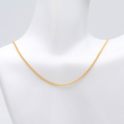 Gold Curb Chain 1.3/ 1.6mm, Gold Plated Brass Chain, Flat Curb Chain Findings (#LK-249)/ 1 Meter=3.3 ft